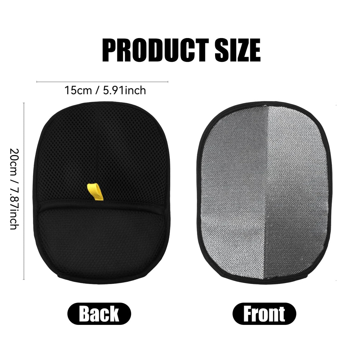Double-sided pet hair removal glove, pair