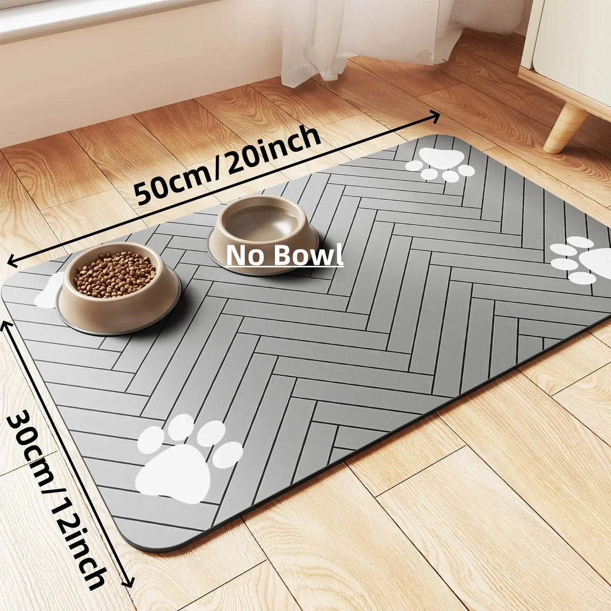 Absorbent Pet Feeding Mat - Waterproof & Non-slip