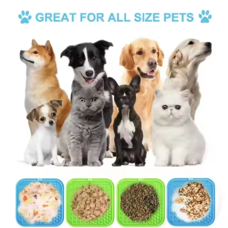 Silicone pet feeding mat suitable for all pet sizes